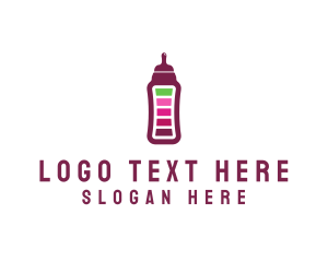 Charging - Baby Bottle Energy logo design