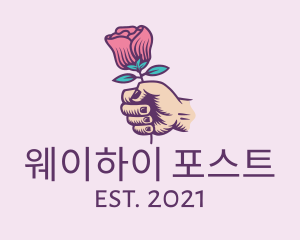 Rose Hand Grip logo design