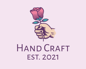 Hand - Rose Hand Grip logo design