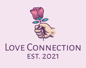 Courtship - Rose Hand Grip logo design