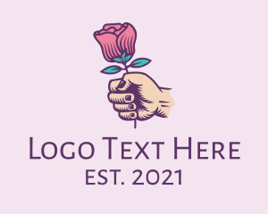 Bloom - Rose Hand Grip logo design