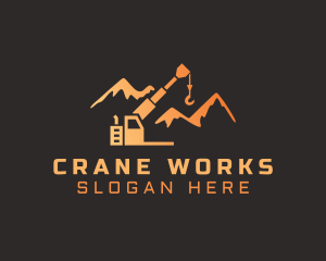 Crane - Orange Mountain Crane logo design