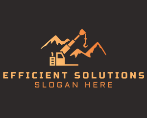 Orange Mountain Crane logo design