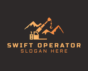 Orange Mountain Crane logo design