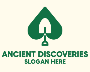 Archaeology - Shovel Leaf Gardening logo design