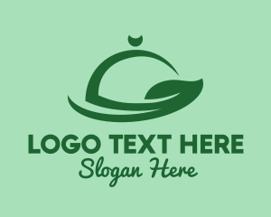 Vegan - Green Organic Tray logo design