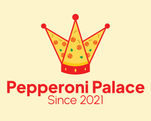Pepperoni - Crown Pepperoni Pizza logo design