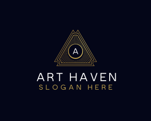 Luxury Art Deco Triangle logo design