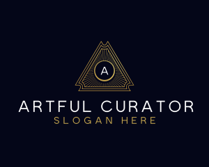 Luxury Art Deco Triangle logo design