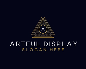 Luxury Art Deco Triangle logo design