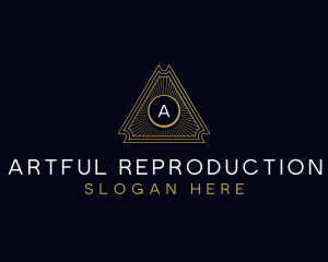 Luxury Art Deco Triangle logo design