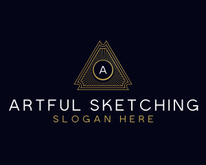 Luxury Art Deco Triangle logo design