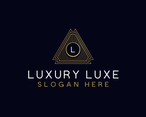 Luxury Art Deco Triangle logo design