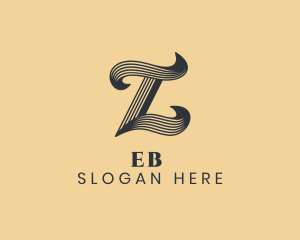 Fashion - Retro Script Brand Letter L logo design