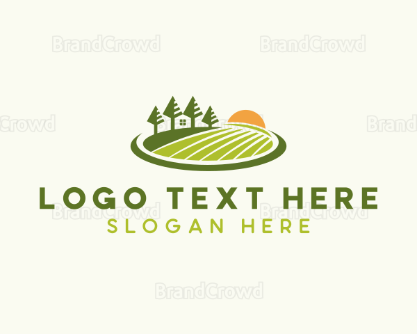 Lawn Yard Landscaper Logo