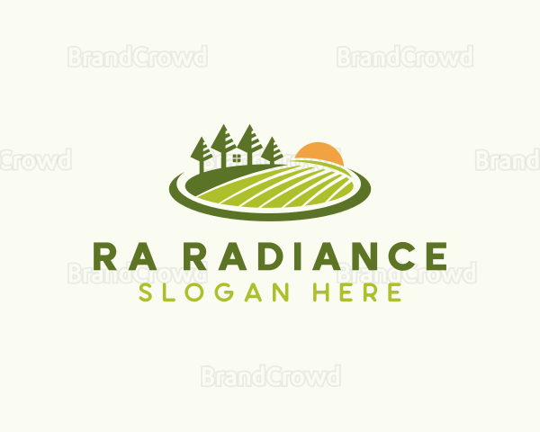 Lawn Yard Landscaper Logo