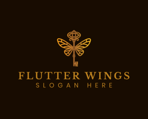 Key Butterfly Wings logo design