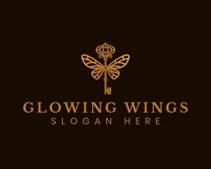 Key Butterfly Wings logo design