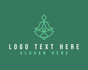 Relaxing - Lotus Yoga Meditation logo design