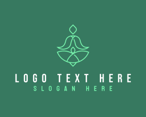 Meditation - Lotus Yoga Meditation logo design