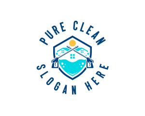 Roof Cleaning Maintenance logo design