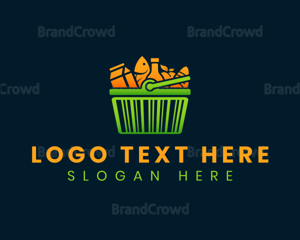 Grocery Shopping Basket Logo