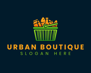 Shop - Grocery Shopping Basket logo design