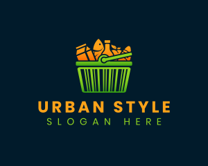 Shop - Grocery Shopping Basket logo design