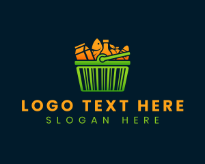 Grocery Shopping Basket Logo