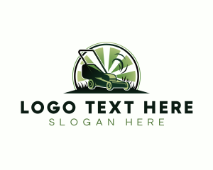 Eco - Landscaping Grass Mower logo design