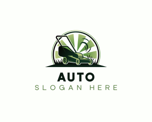 Landscaping Grass Mower Logo
