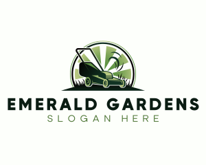 Landscaping Grass Mower logo design