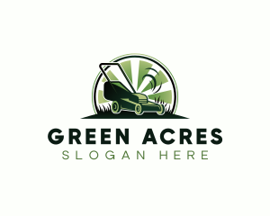 Landscaping Grass Mower logo design