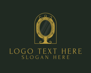 Vintage - Golden Vintage Mirror logo design