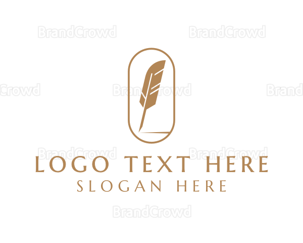 Feather Quill Writing Logo