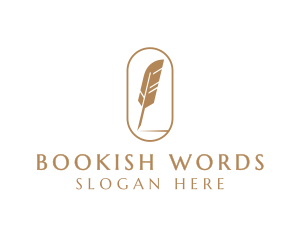 Literary - Feather Quill Writing logo design