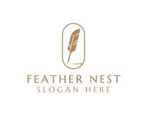 Feather Quill Writing logo design