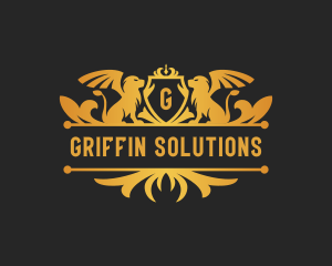 Griffin - Griffin Shield Royalty logo design