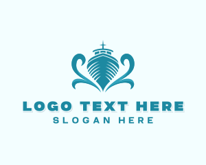 Ferry - Cruise Ship Ferry logo design