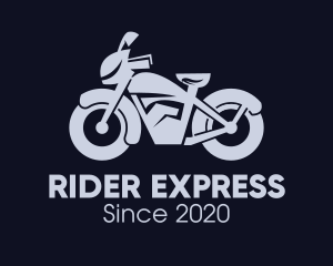 Rider - Gray Automotive Motorbike logo design