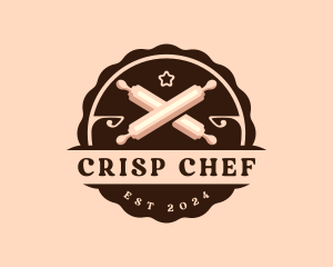 Rolling Pin Bakery Chef logo design