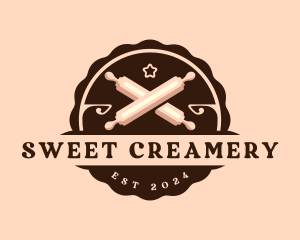 Rolling Pin Bakery Chef logo design