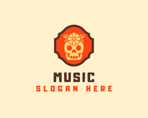 Cultural - Flower Mexican Skull logo design