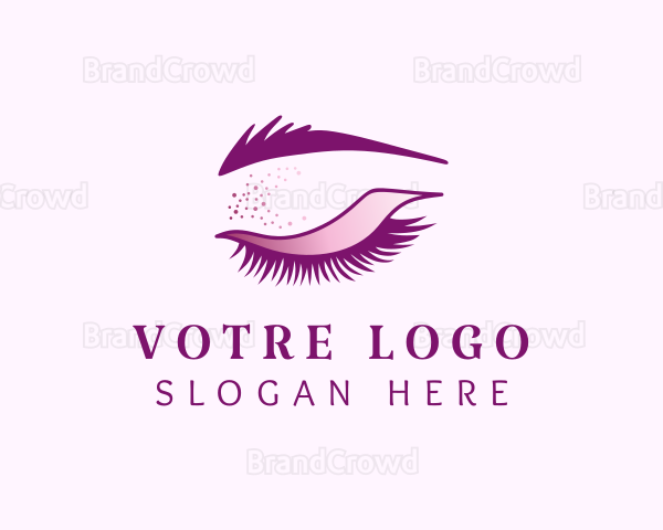 Purple Eyelash Grooming Logo