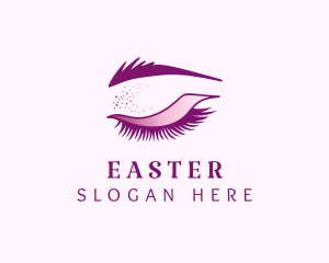 Purple Eyelash Grooming logo design