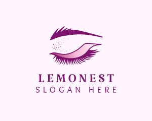 Makeup Tutorial - Purple Eyelash Grooming logo design