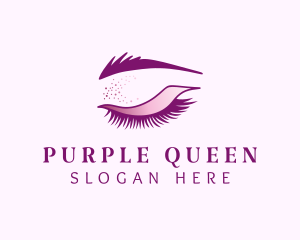 Purple Eyelash Grooming logo design