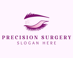 Purple Eyelash Grooming logo design