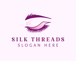 Purple Eyelash Grooming logo design