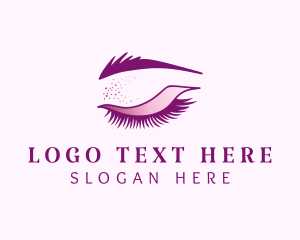 Cosmetic Surgery - Purple Eyelash Grooming logo design